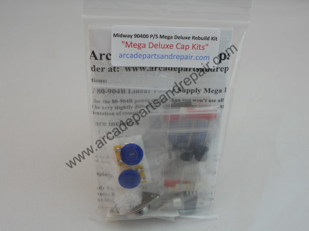 Midway 90400 Power Supply Mega Deluxe Rebuild KitArcade Parts and Repair
