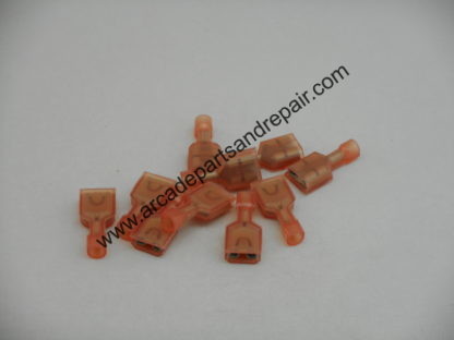 AMP 0.250 Female Quick Disconnects Fully Insulated Red (10 Pieces) (QD1000)
