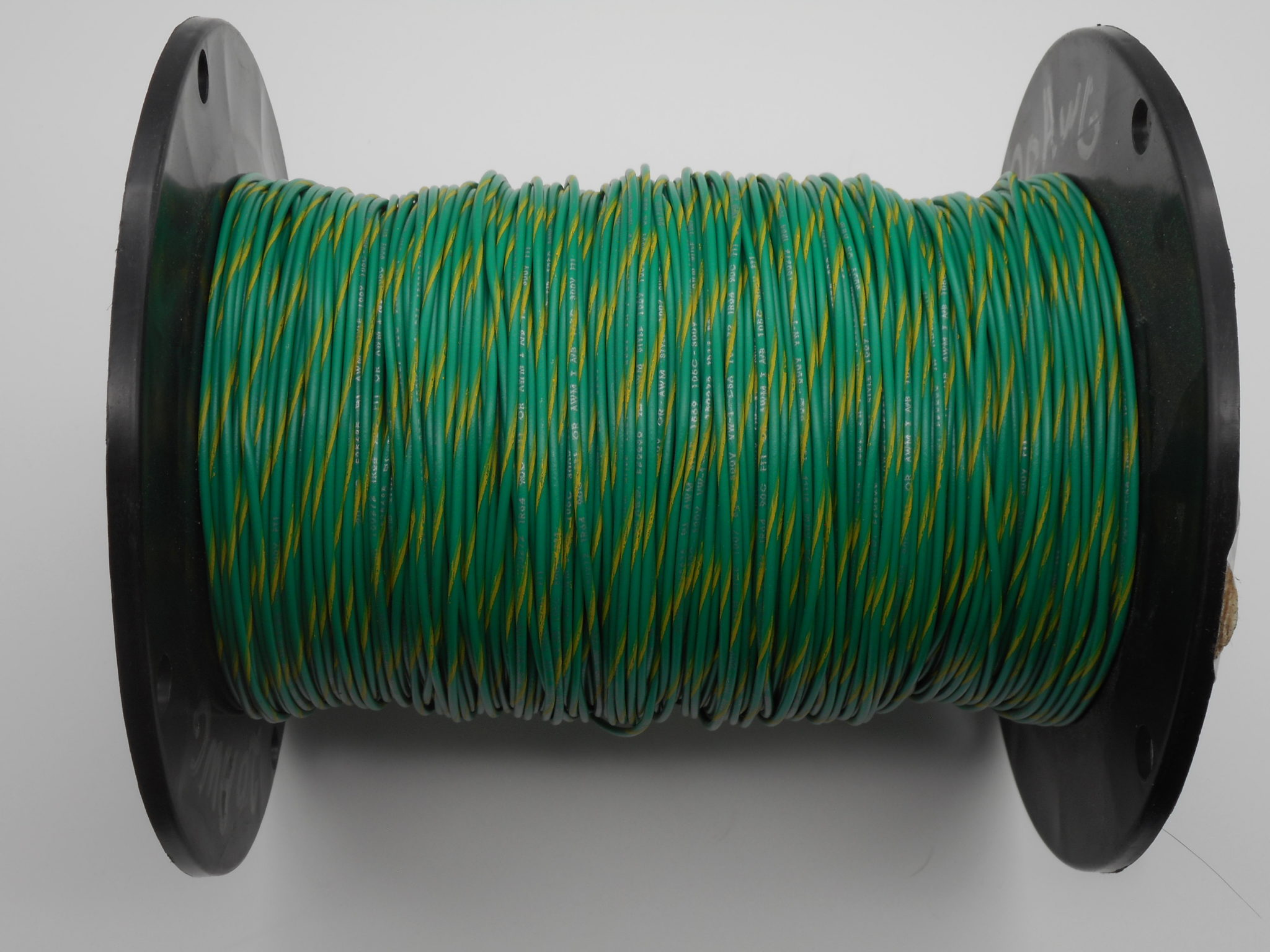 Green W/ Yellow Stripe Stranded Wire 20AWG Arcade Parts and Repair